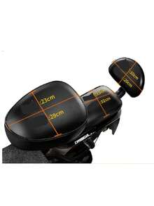 Juego de fundas con diseno para asientos de bicicleta electrica set fundas proteccion asientos diseno personalizado materiales resistentes impermeables acolchados instalacion facil ajuste universal ideal proteger y personalizar tu bici electrica garantia y envio rapido - Negro - Ver 2