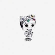 Disney 1 pieza Charm colgante con diseño de Dumbo y bordado "Mum" chapado en plata para pulsera o collar, regalo ideal para festividades