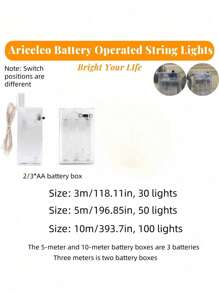 LED Fairy Light Battery Made, 1 Pack Mini Battery Powered Copper Wire Starry Sky Fairy Light For Bedroom, Twinkling Light Mason Jar Light Waterproof Firefly Light DIY Party, Christmas, Party, Wedding, Center Decoration, Decoration, Valentine's Day Decoration, Halloween Decoration (Purple Color)