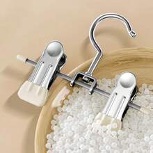 10 Peças Clipe de Cabide de Calça em Aço Inoxidável - Clipe de Silicone Rotativo 360° para Calças/Calças Infantis, Organizador de Guarda-Roupa Infantil Economizador de Espaço, Aço Inoxidável de Alta Qualidade, Adequado para Recém-Nascidos e Crianças