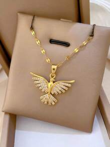 1pc Women's Phoenix Pendant Necklace, 316L Stainless Steel Necklace, Fashion Jewelry Gift - Phoenix Necklace - View 4