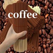 20/100/300 szt. bambusowych kadzidełek o zapachu kawy, odpowiednich do domowego oczyszczania powietrza, aromaterapii, jogi, biura, herbaciarni – prezent świąteczny