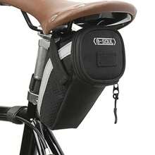 B-bolsa pequeña para SILLÍN de bicicleta, bolsa trasera para asiento de ciclismo, Kit de accesorios, herramienta reflectante, color negro, 1L QCDY - Negro - Ver 1