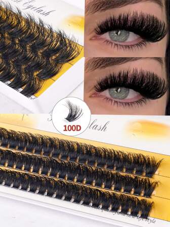 54pcs New Russian Manga D Curl Volume Flare False Eyelashes, 10mm/12mm/14mm/16mm/18mm Mixed Length Clusters, 3D Effect Fluffy & Dense Lashes, Faux Mink Texture, Natural & Soft, Amplifying Eye Makeup, Suitable For Gifting & Self-Use, Suitable For Novice & Professional Makeup, Fit For Daily, Party, Stage, Night Out Makeup, Suitable For Christmas, Thanksgiving & Other Holidays Lash Clusters,Eye Lash Clusters,Individual Eyelashes,Lashes,Fake Lashes