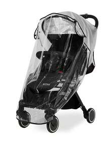 1 件通用婴儿推车雨罩，防水防风旅行保护罩，防尘防风保暖毯，适用于婴儿推车，四季皆宜 - 黑邊-透明磨砂雨罩 - 查看 1