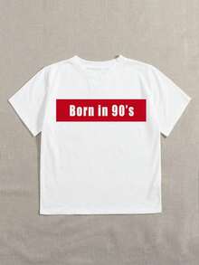 Unity Short Sleeve T-Shirt With Letter Graphic - White - View 4