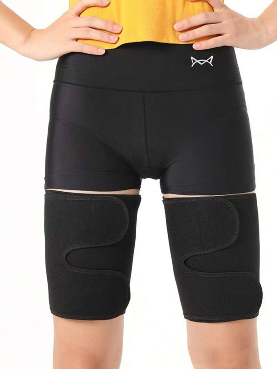 2 件男/女健身运动跑步桑拿大腿吸汗带、腿部训练器、大腿修剪器、可调节塑形腿套、运动健身护腿健身房配件 - 銀色 - 查看 1