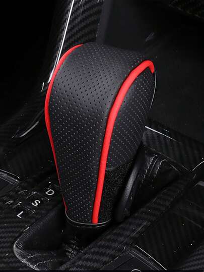 1 pieza Cubierta de palanca de cambios para coche, funda protectora antideslizante de PU, accesorios de interior para automóvil