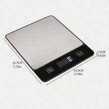 Digital Food ScaleGraduation Kitchen Scale For Baking & Cooking, Stainless Steel With Tare Function.Requires 2*AAA Batteries For Power Supply(Batteries Not Included). - Plateado - Ver 8