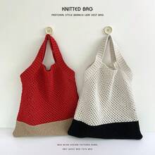 Women Shoulder Bags - 黑卡拼接 - 查看 5