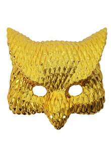 1/2 件万圣节半脸面具，金属金色动物面具，适用于化妆舞会、狂欢派对、角色扮演道具 - 彩色 - 查看 9