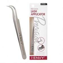 IENVY By Kiss Lash Applicator Tool Precision Professional DIY Fales Eyelashes Extension Tweezers Stainless Steel Curved Design For Individual Cluster Trio Strip Lashes Silver -It Is Important For Beauties - As Pic - View 1