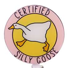 1pc Silly Goose Badge Reel Retractable For Nurse Cute Nursing ID Badge Holder Accessories With Funny Acrylic Badge Reel For Office Social Worker Hospital - A - View 4