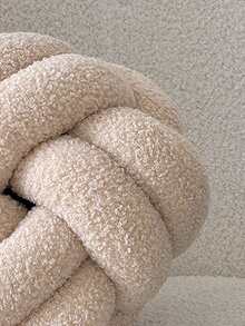 1 Stück einfarbiges vielseitiges Kunstfell Achteckiges dekoratives Zierkissen, geeignet für Sofa, Couchtisch, Schlafzimmer, Beige - Beige - Übersicht 5