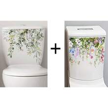 1pc Plant Pattern Wall Sticker, PVC Self Adhesive Wall Art Decal, For Home Decor,Stickers,Wall Decal, Vinyl Decal For Home Decorations,Spring Decoration Items Refresh Your Home,Rama Decoration Stickers