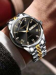 Dianpai Business Atmosphere Men's Fully Automatic Mechanical Watch, Night Light Calendar Multifunctional Watch, Ideal Gift For Valentine's Day