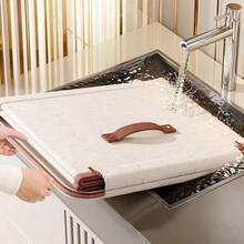 1pc Foldable Linen Fabric Storage Box With Visible Window, Large Capacity Clothes, Quilt, Wardrobe Organizer - Beige - View 1