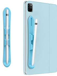 Capa Protetora de Silicone para Caneta Stylus de Tablet, Slot de Suporte de Caneta Stylus de Silicone para Tablet, Compatível com Apple Pencil Pro ou 1st/2nd Geração, Galaxy Tab S6 Lite S7 FE S8 S9 S10 Ultra, Acessórios para Tablet - Multicolorido - Visão 15