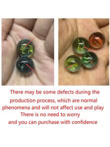 40颗/60颗/100颗玻璃弹珠套装，14毫米彩色弹珠，适用于水族箱装饰、花瓶填充、弹珠游戏、弹珠轨道玩具