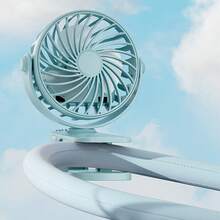 便携式夹式风扇，可充电，720°可调节，带LED灯，小巧桌面风扇，强劲静音，3档风速，USB充电迷你个人降温风扇，适用于桌面、家庭办公室、婴儿车、露营等场合，是送给女性的绝佳礼物，母亲节礼物，花园、夏季、海滩、毕业典礼、祝贺毕业、便携式工具、夏季必备品、夏季便携式 - 彩色 - 查看 10