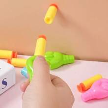 5pcs Mini Portable Air Soft Bullet Launcher Toy, Lightweight Design, Fun Interactive Toy With Soft Bullets, Cute Styling, Desk Game Toy, Stress Relief Shooter Toy - Multicolor - View 3