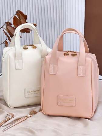 Bolsa de maquillaje de viaje con diseño de bolsillo de clasificación de gran apertura, bolsa de maquillaje de gran capacidad, bolsa portátil de alta calidad, bolsa de aseo que se abre plana con divisor y asa para mujeres y niñas, blanca, elegante y romántica, decoración de habitación, bolsas, bolsa de maquillaje, organizador, almacenamiento, organizador de maquillaje, bolsa de maquillaje, organizador de escritorio, bolsa de cosméticos, bolsa de maquillaje