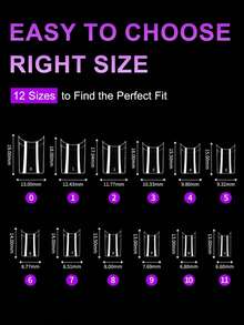 120 cái/hộp Móng tay giả hình vuông ngắn không cong chữ C, che nửa móng tay giả, 12 kích cỡ, đầu móng giả thẳng trong suốt kiểu Pháp, dùng cho nghệ thuật làm móng chuyên nghiệp bằng acrylic, dụng cụ bấm móng tay - Trong sáng - Xem 2