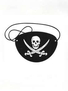 1-3件套圣诞新款缎面海盗头带、腰带、毛毡骷髅眼罩，趣味角色扮演中世纪文艺复兴海盗服装配饰，化装舞会魔术道具，情人节 - 彩色 - 查看 8