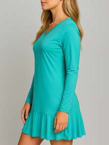 Beach Cover-Up With Sun Protection UV50 Thermal Dress Summer - màu xanh lá - Xem 3