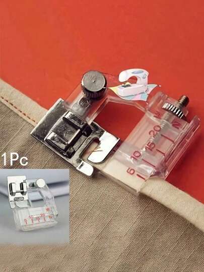 1/2/3pcs Adjustable Bias Tape Binder Foot, Suitable For Brother And Most Low Shank Sewing Machines, Can Be Used For Sewing Machines, Fabrics, Crafts Binding, Sewing Machine Presser Foot, Sewing Machine Metal Bracket Replacement, Embroidery Machines, Embroidery Buttons