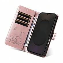 通用手机壳，适用于三星 A07 5G/A06 4G/5G、 17、荣耀 400 Lite 翻盖保护套、OPPO A5X 5G 海外版皮套、OPPO Reno 13F 5G 全身、MOTO G05 防摔软壳、可爱卡通招财猫（8 件） - 玫瑰金 - 查看 8
