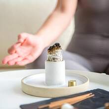 1 PC White Sage Bundles-Palo & 1 PC Holy Wood Santo Sticks Authentic,Peruvian Holy Wood Logs,Palo Santo Stick,Dried White Sage,For Smudging, Healing, Purifying, Meditating & Incense,Home Air Purification