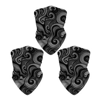 Bandana Tubular Multifuncional Diseño de Abstracto Gris  Buff Deportiva para Cabeza y Cuello Kit de 3 Piezas  Unisex Outdoor 45x60 cm Pañuelo para el cuello Protector solar para exteriores, de secado rápido, multifuncional, transpirable, para ciclismo y deportes