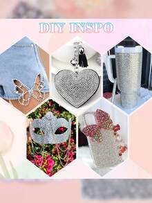 8600pcs Resin Jelly Rhinestones, Transparent AB Flat Back Gems With Triangle Board And Tweezers, Wax Crayons, For DIY Crafts, Clothing, Shoes, Nail Art - White - View 6