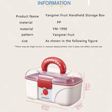 Hair Accessories Storage Box Cute Kids Portable Plastic Organizer With Handle Divided Compartments For Clips Headbands Storage - 粉色 - 查看 7