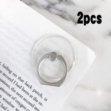 Soporte de anillo para teléfono móvil, hebilla de anillo transparente para teléfono móvil, soporte giratorio de 360° para teléfono móvil