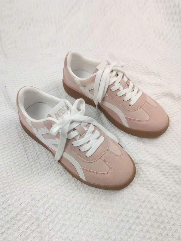 أحذية نسائية قابلة للتنفس باللون الوردي للخريف/الشتاء، أحذية رياضية كاجوال للطالبات، أحذية تدريب ذات نعل ناعم متعددة الاستخدامات للربيع/الصيف الجديدة