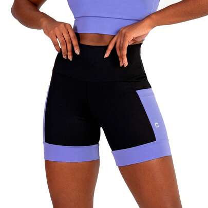 Ciclico Esportes Shorts Para Corrida de Compressão Feminino com Bolsos