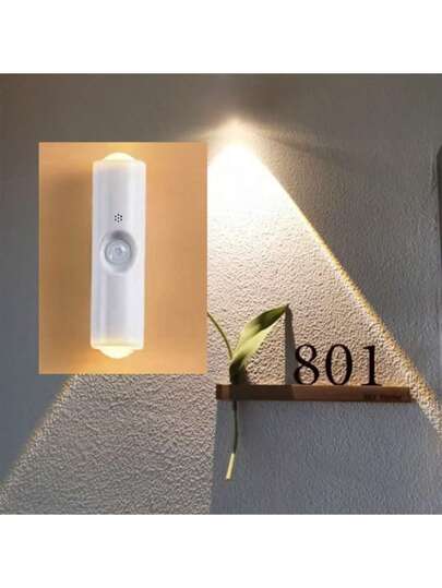 New Magnetic Wand Verlichting Rechargeable Night Light, Slimme Motion Sensor Self Adhesive Hillside Dual Cat Eye Atmosphere Lamp Stairs, Indoor, Outdoor, Balcony view 2