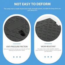 2PCS Threshold Curb Ramp Mobility Access Wheelchair Scooter Bicycle UK - Black - View 7