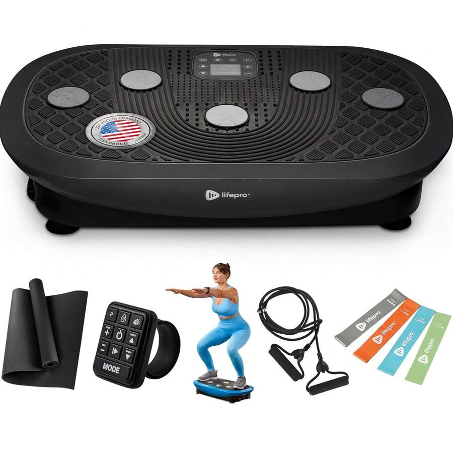 Lifepro Vibration Plate Machines – Full Body Vibration Plate For Workout, Recovery, Lymphatic Drainage & Fat Burn – 4D Motion, Silent Triple Motor Vibration Plate Exercise Machine For Joint Support & Circulation - Black - View 1