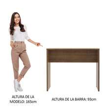 Isla Barra Comedor Desayunador Antecomedor Madesa 120cm Marrón - Marrón - Ver 4