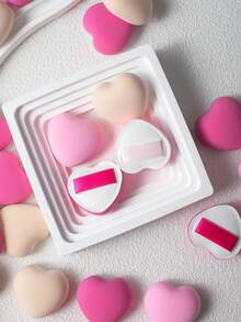 10/20/30/50个迷你心形棉花糖化妆海绵，适用于粉底、遮瑕膏和散粉，心形化妆海绵，化妆抛光海绵，干湿两用散粉的理想选择，化妆，便宜，房间装饰，梳妆台，旅行，卧室，化妆配件，粉扑，美妆蛋，散粉扑，化妆海绵，便宜，圣诞礼物，化妆，化妆工具，便宜货，礼物，女士礼物，圣诞礼物，赠品，旅行，便宜货，旅行必备 - 彩色 - 查看 6