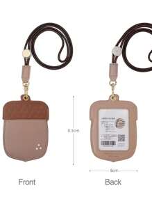 1 件创意卡夹，照片证件保护套，带双环挂绳带