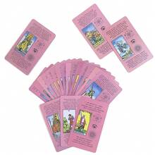 Pink Learning Tarot 10.3*6cm 78 Pcs Tarot Cards With Keywords Based On Rider Waite System - Multicolor - View 8