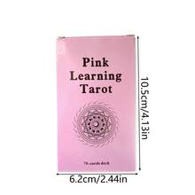 Pink Learning Tarot 10.3*6cm 78 Pcs Tarot Cards With Keywords Based On Rider Waite System - Multicolor - View 3
