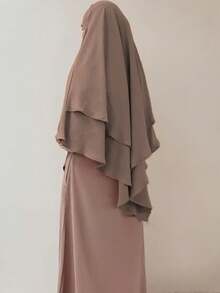 1 Stück Premium weiches & atmungsaktives Muslimisches Hijab Kleid mit Doppelschicht 2025, modisches Hijab Kleid für Frauen, passend zu jeder klassischen vielseitigen Abaya - Verschiedenfarbig - Übersicht 3