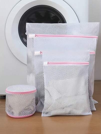 1/3/6 Stücke dicke Maschengewebe Kleiderschutz- und Wäschebeutel zum Schutz von BHs, Unterwäsche, empfindlichen Artikeln und Accessoires vor Reibung, Hängenbleiben und Beschädigung in Waschmaschinen und Trocknern; ideal für Zuhause und Reisen; strapazierfähiger Reißverschluss, atmungsaktives Maschengewebe, transparentes Design für einfaches Sortieren; perfekt für Feinwäsche, Lingerie-Sets, Bademode, Strumpfwaren, Sportbekleidung und gestrickte Stoffe; hält die Wäsche organisiert, verlängert die Lebensdauer und erhält die Frische über mehrere Waschzyklen hinweg