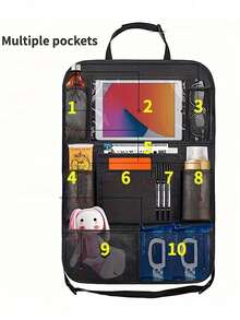 1/2 件多功能后座收纳袋，带多个口袋的汽车后座收纳袋 - 适用于汽车和 SUV 的防水收纳袋，易清洁涤纶，女士收纳袋，旅行必备品，返校宿舍收纳秋季装饰 - 彩色 - 查看 5