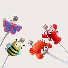 INS Style Lobster Silicone Data Cable Protector Cartoon Cover For Apple Phone Data Cable